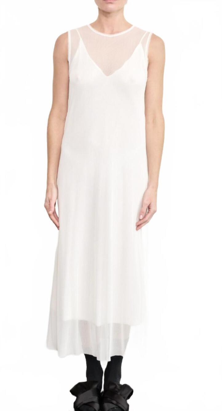 NEW BRAZEAU TRICOT tulle double dress in pearl